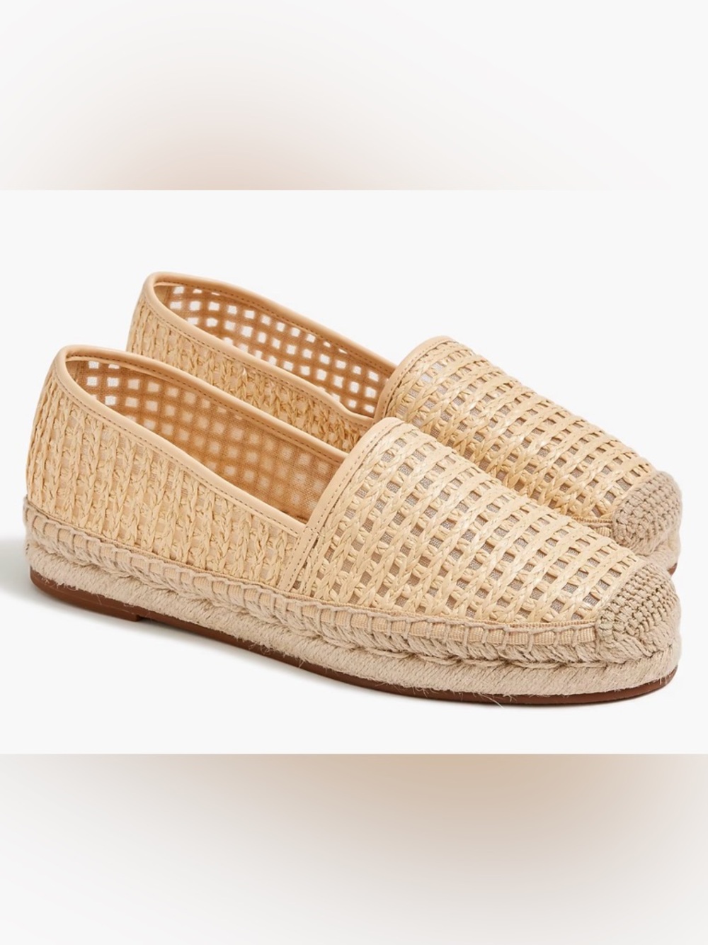 J. Crew Factory Woven Espadrille Loafer in Natural